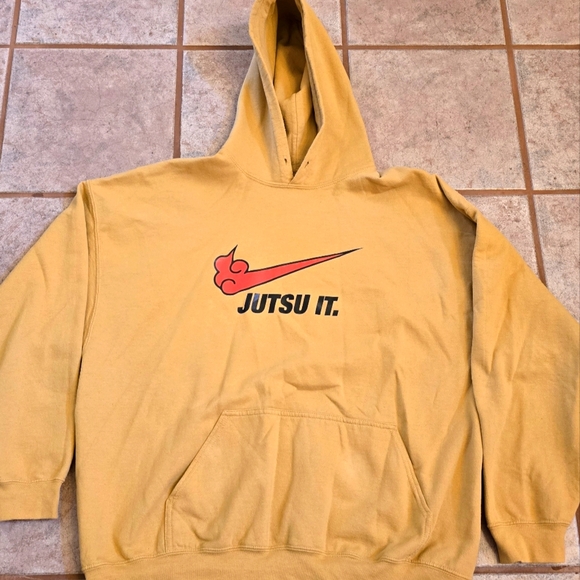 Brown/tan Hoodie with Jutsu Graphic